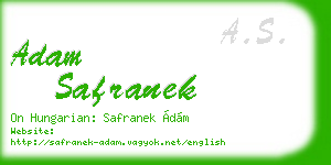 adam safranek business card